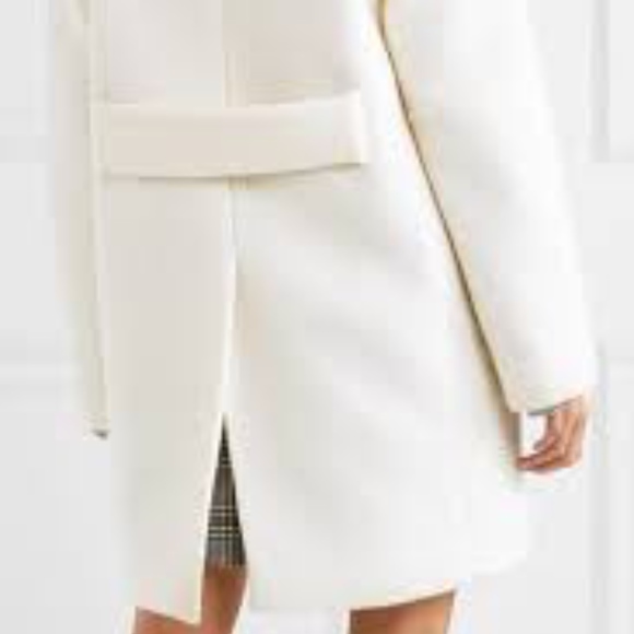 Carven White Wool-blend Bouclé Coat NWT - Picture 6 of 8